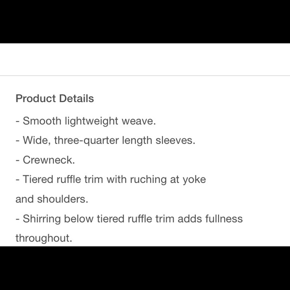 GAP RUFFLE BLOUSE🖤 - Picture 3 of 3